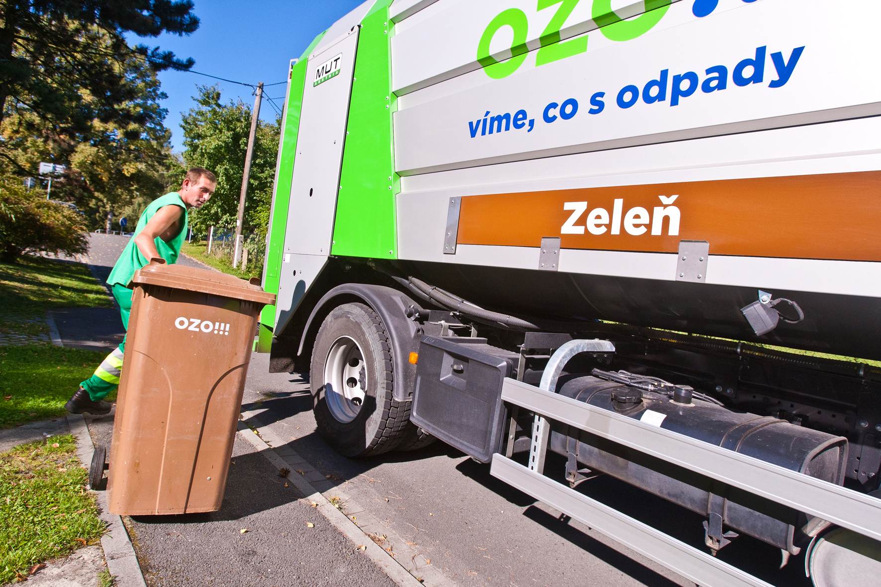 Zimní svoz bioodpadu v Ostravě-Hrabové