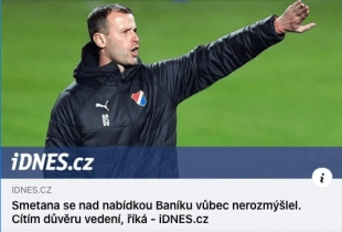Ondřej Smetana se stal trenérem ostravského Baníku