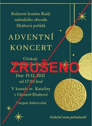 Adventní koncert v Ostravě-Hrabové se nekoná