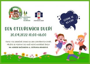 Hrabová: Den otevřených dveří v MŠ Klubíčko – 20.4. 2022