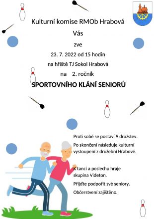 Sportovní klání seniorů v Hrabové – 23.7. 2022