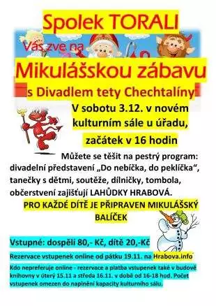 Mikulášská zábava – 3.12. 2022