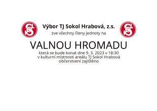 TJ Sokol Hrabová: Pozvánka na valnou hromadu – 9.3. 2023