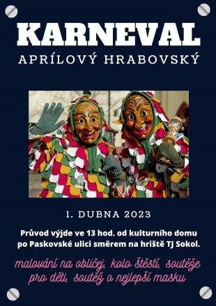 Aprílový hrabovský karneval – 1.4. 2023