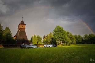 (FOTO) Hrabová: Duha nad kostelíkem