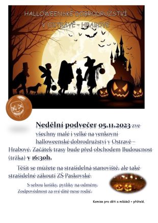 Komise pro děti a mládež: Halloweenské dobrodružství – 5.11. 2023