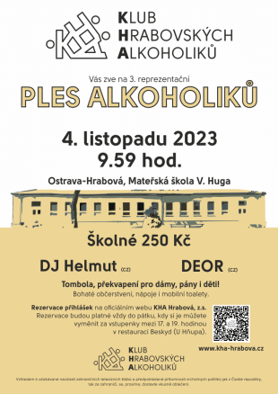 KHA: Ples alkoholiků – 4.11. 2023