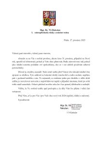 Dopis ministra vnitra Víta Rakušana