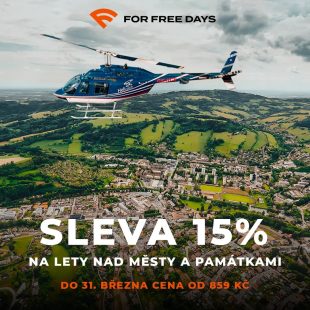 Akce do konce března: Let vrtulníkem nad Hrabovou 29.6. a 10.8. 2024