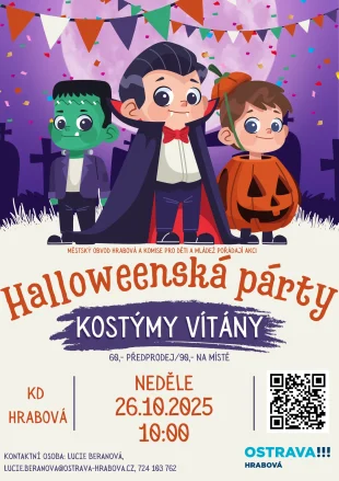 Hrabová: Halloweenská párty pro děti - 26.10. 2025