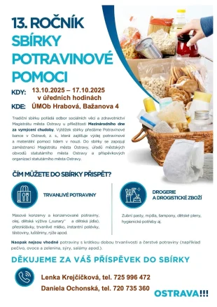 Hrabová: 13. ročník sbírky potravinové pomoci