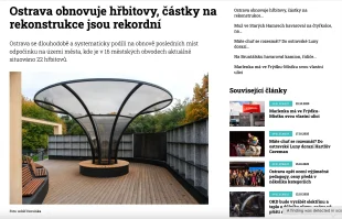 Ostrava obnovuje hřbitovy, částky na rekonstrukce jsou rekordní