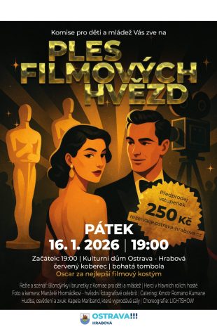 Hrabová: Pozvánka na Ples filmových hvězd - 16.1. 2025